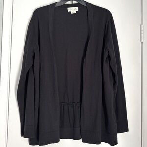 KATE SPADE ♠️ Broome Street Peplum Cardigan Black Sz xl